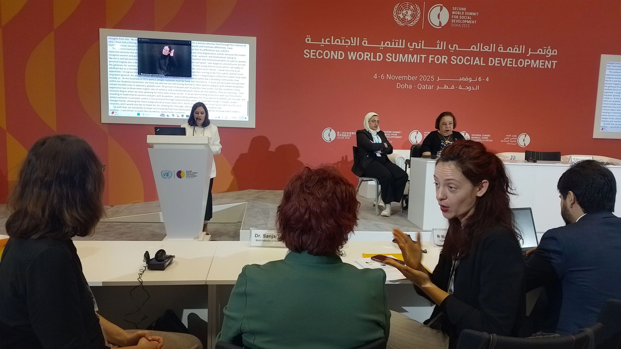 At the Second World Summit for Social Development: Calling for Inclusive Justice for Persons with Disabilities